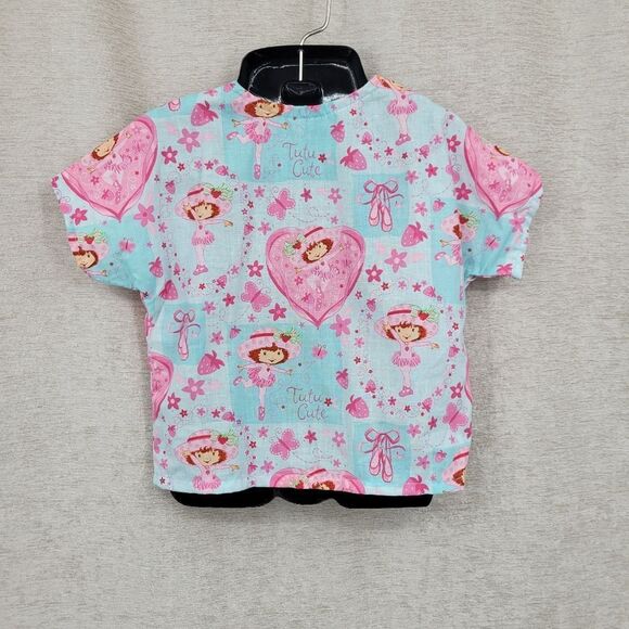 Strawberry Shortcake Vintage Matching Set Girls Scrub Top And Pants - Picture 5 of 9